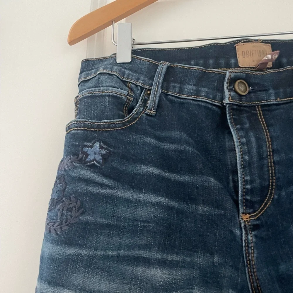 Driftwood Marilyn Floral Embroidered Jeans Boho Festival